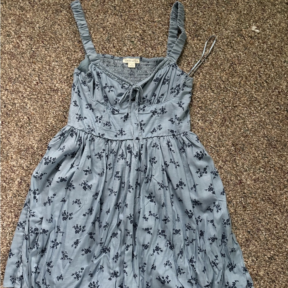 Aeropostale Light Blue Smocked Top